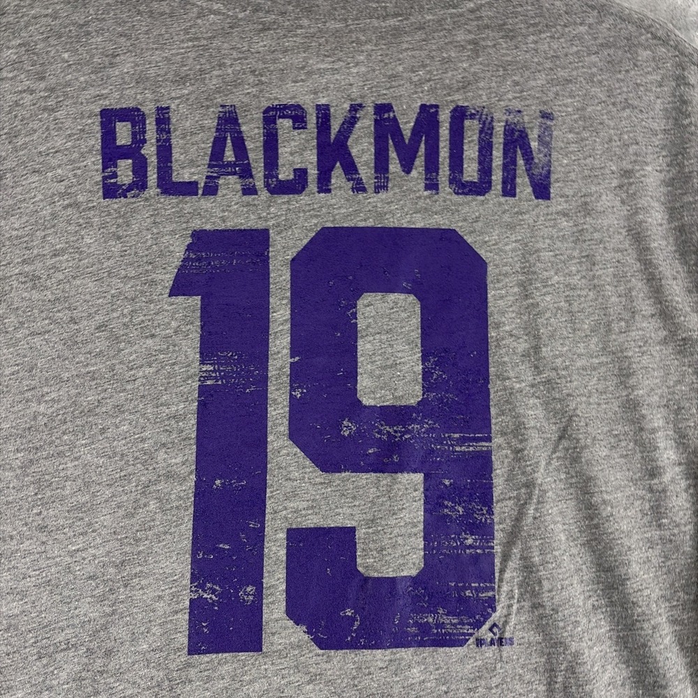 Colorado Rockies Fanatics Charlie Blackmon Player T-shirt Gray Size XL NWT - Picture 9 of 9